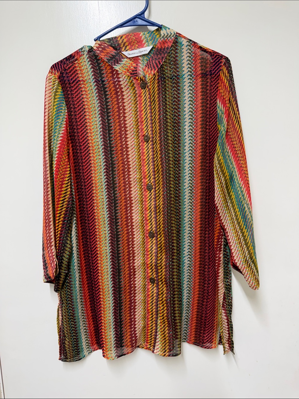 Missoni Striped Zigzag Button-Front Shirt in Multicolor